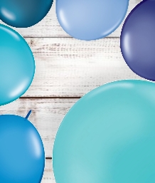 Blue Coloured Latex and Foil Balloon | Order Today